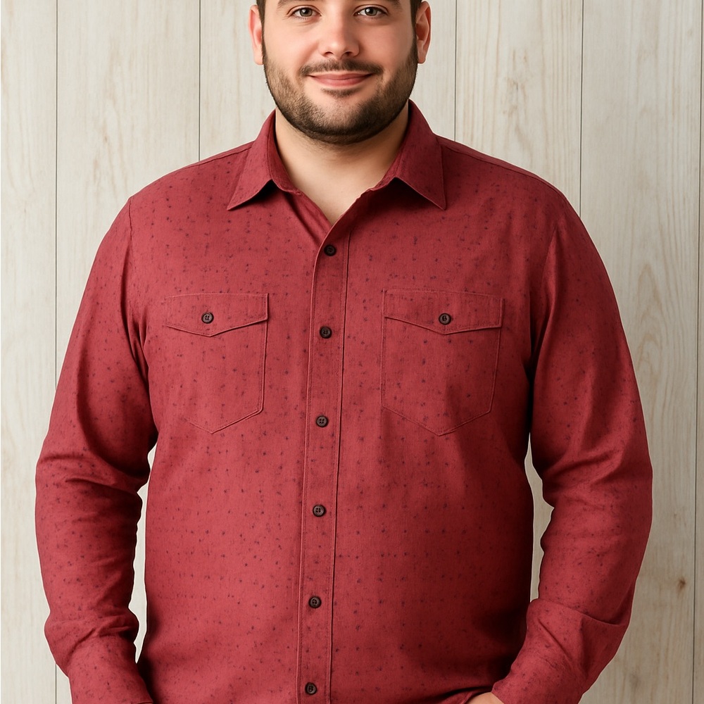 Tranquility Mayhem Men’s Size Medium Red Button up Shirt